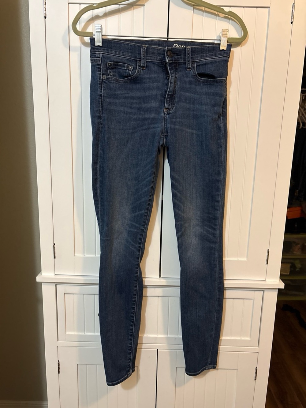 GAP‎ Medium Wash Skinny Jeans Size 27 Stretch Denim Classic Fit Y2K Clean Girl